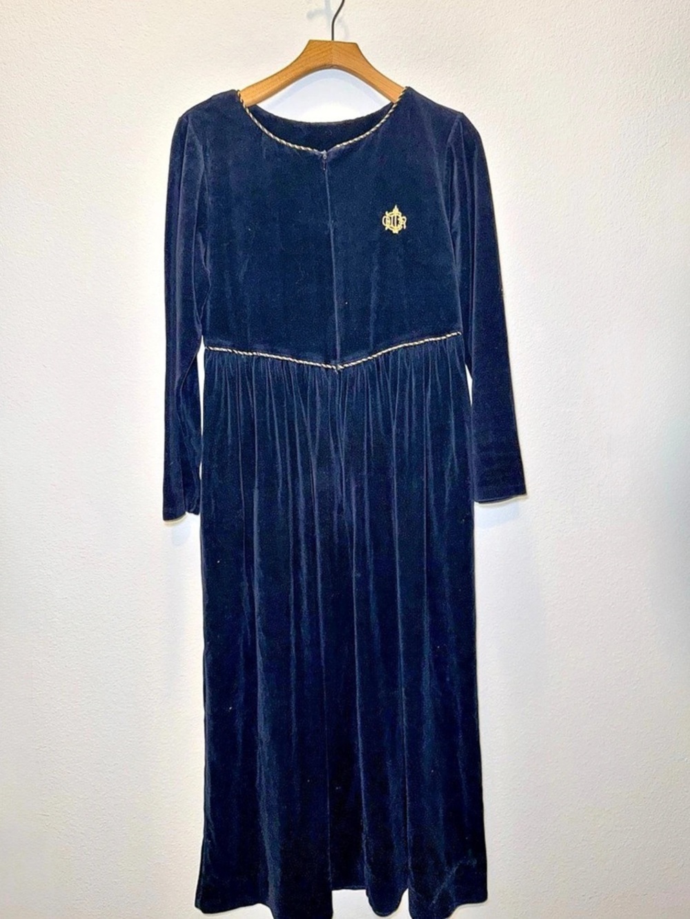 Vintage Christian Dior Black Velvet Maxi Dress